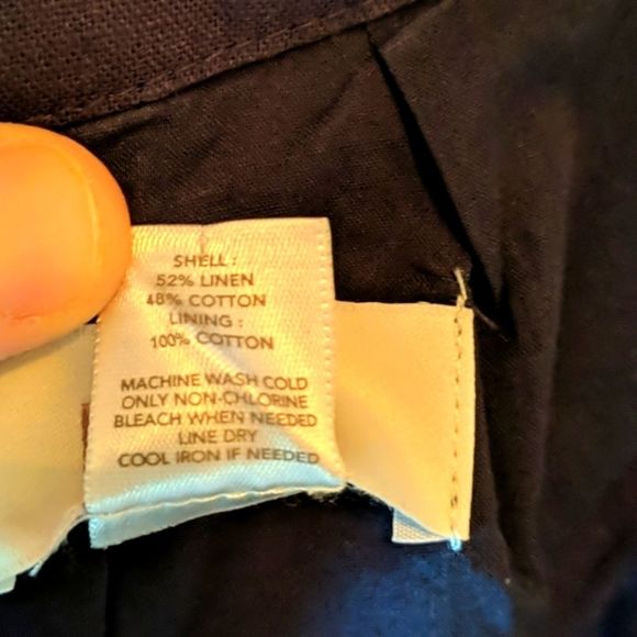 Loft Size 0 Navy Blue Linen Sleeveless Dress - Picture 7 of 7